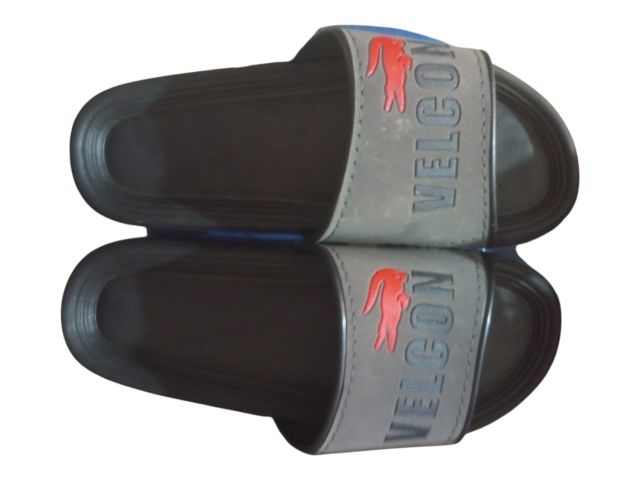 Men’s Casual Slider Slippers | Lightweight Comfortable Daily Wear Bathroom & Home Slides (Black Grey)