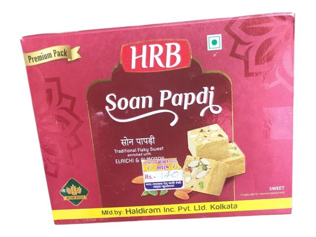 HRB Soan Papdi Premium Pack | Traditional Flaky Indian Sweet with Elaichi & Almonds