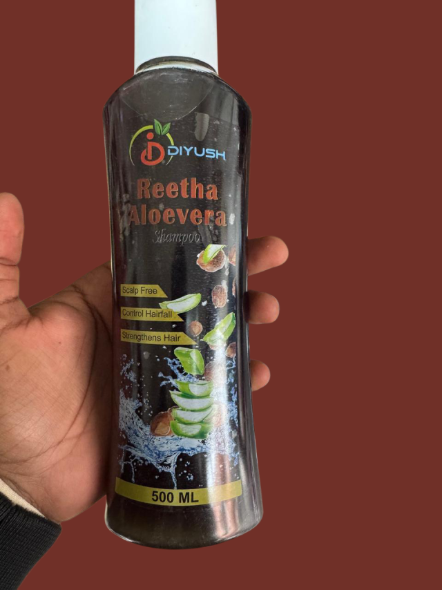 DIYUSH Reetha Aloe Vera Shampoo 500ml | Herbal Hair Cleanser | Controls Hair Fall & Strengthens Hair | For Healthy Scalp