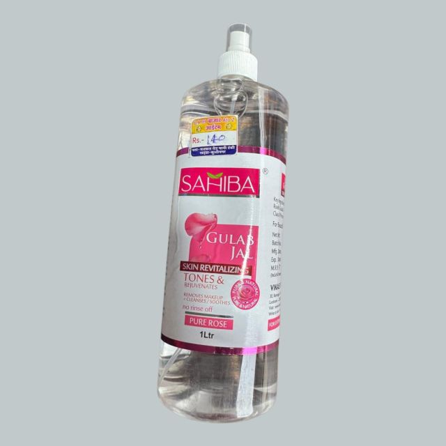 Sahiba Gulab Jal 1 Litre Spray Bottle | Pure Rose Water | Skin Toner & Face Mist | For All Skin Types