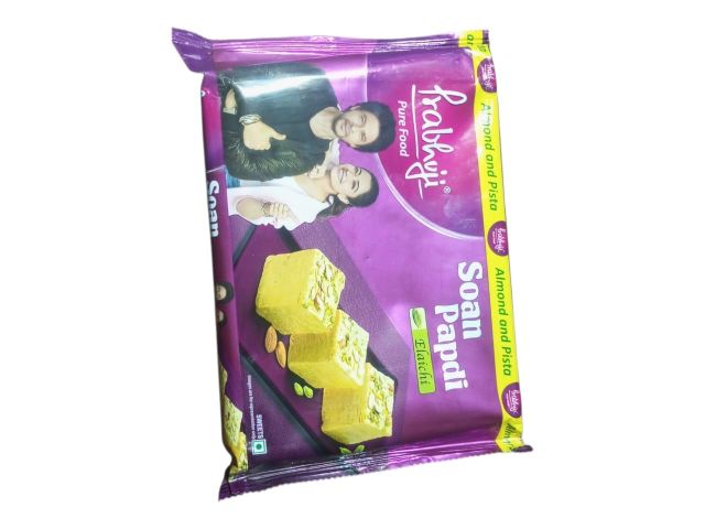 Prabhuji Soan Papdi Elaichi Flavor | Almond & Pista Soan Papdi Sweet | Indian Traditional Mithai Pack