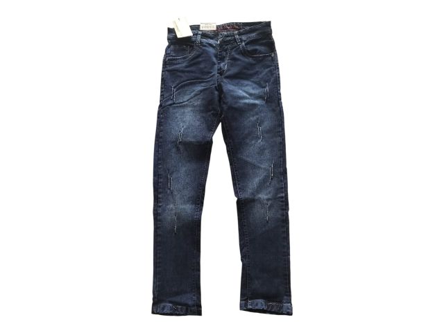 Men’s Slim Fit Dark Blue Distressed Denim Jeans – Stretchable Stylish Casual Wear Jeans